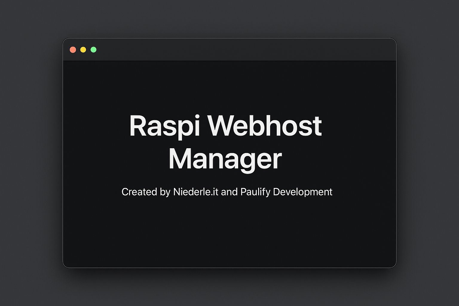 Picture of Raspiwebhostmanager