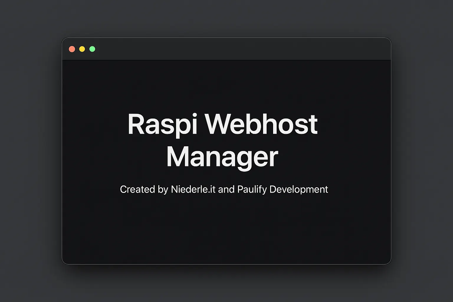 Picture of Raspiwebhostmanager